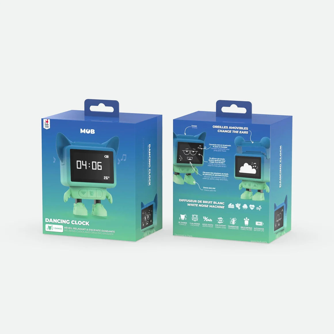 MOB Wecker - Dancing Clock - Blue
