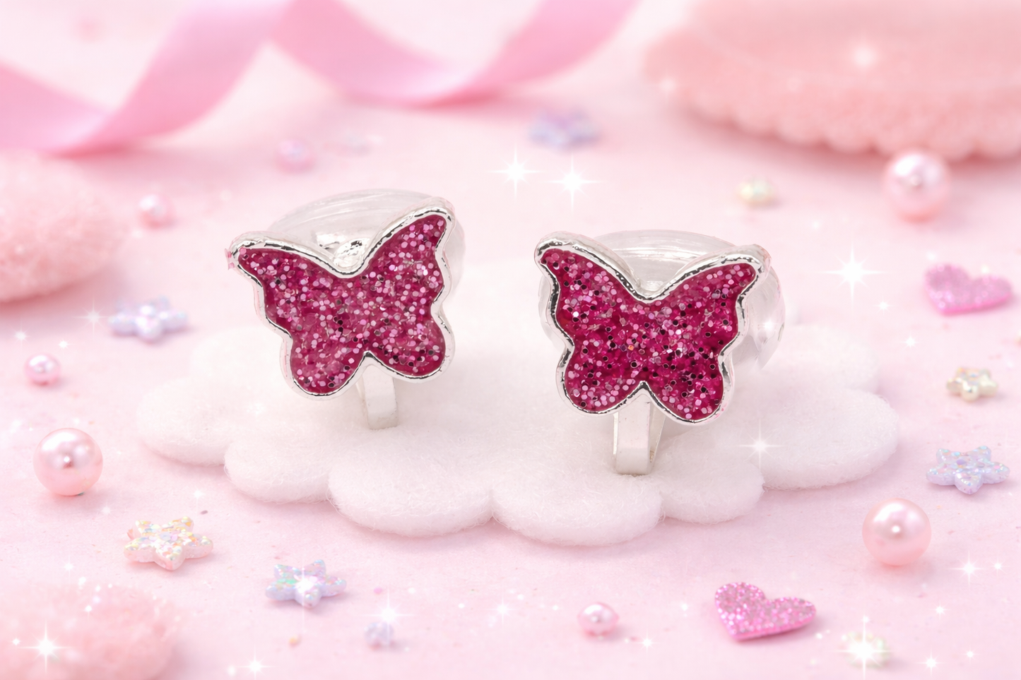 KisMe Ohrclip Schmetterling Glitzer