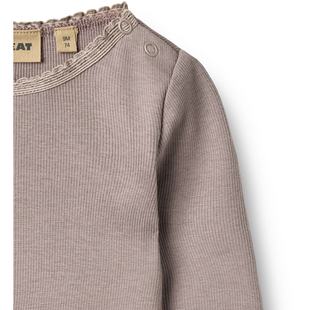 Wheat Mädchen Langarmshirt Reese - dusty purple