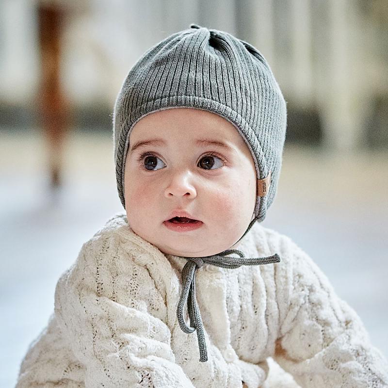 Maximo GOTS BABY Mütze Fleecefutter