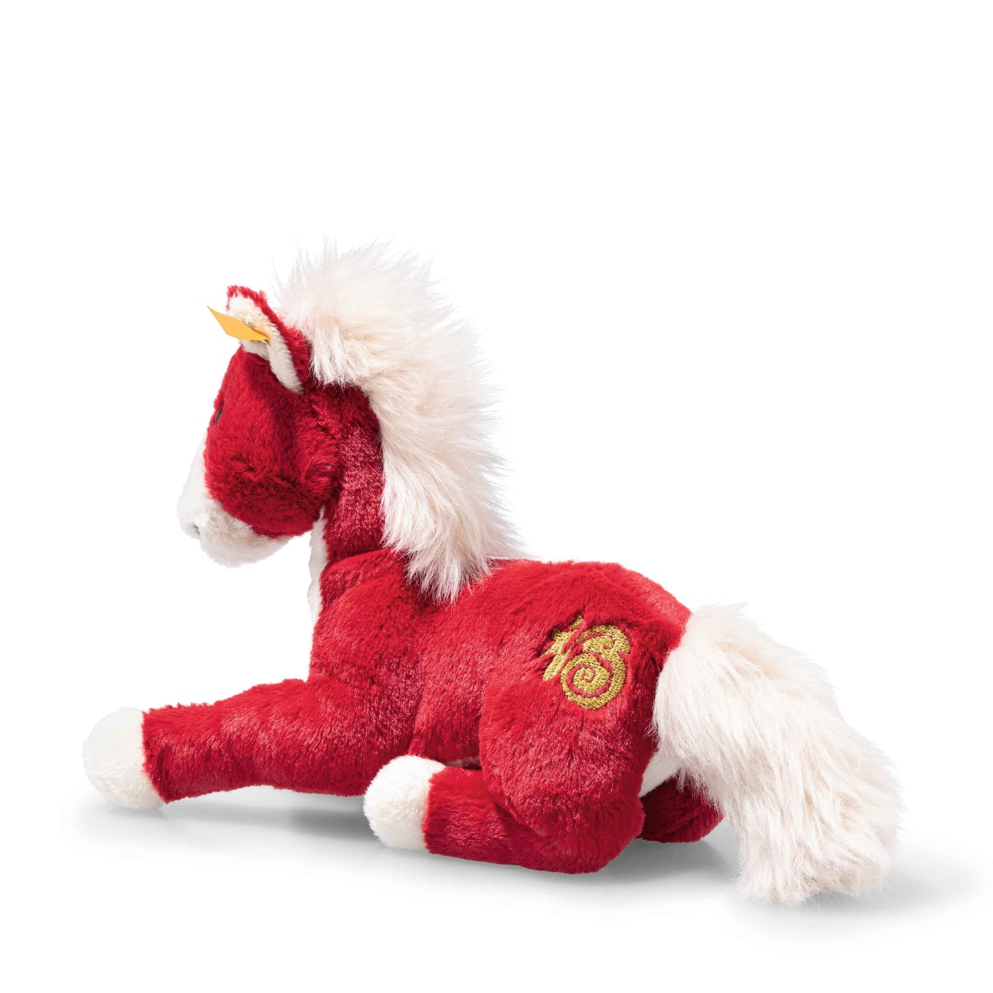 Steiff Pferd rot/weiß 18cm chinesischen Tierkreiszeichens