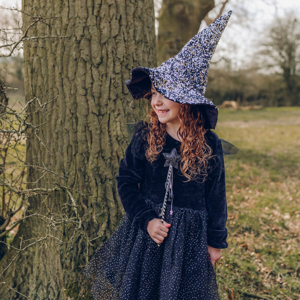 Rockahula Halloween Pailletten Samt Hexen Hut (3-10Jahre)