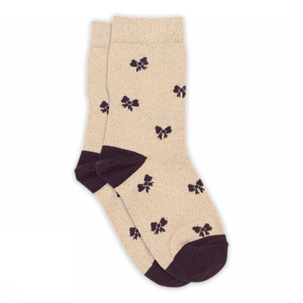 Melton Schleifen Glitzer Socke