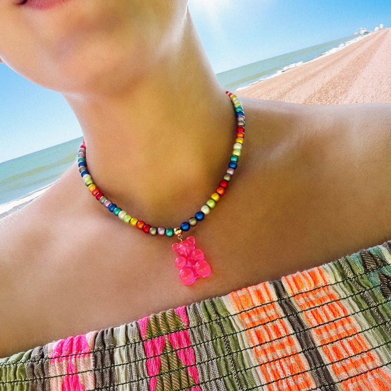 Magic Pearl Kette Magic Bear - pink