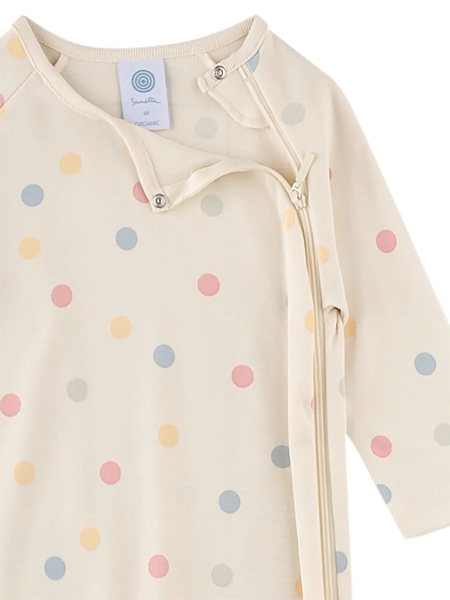 Sanetta Baby-Strampler beige bunte Dots