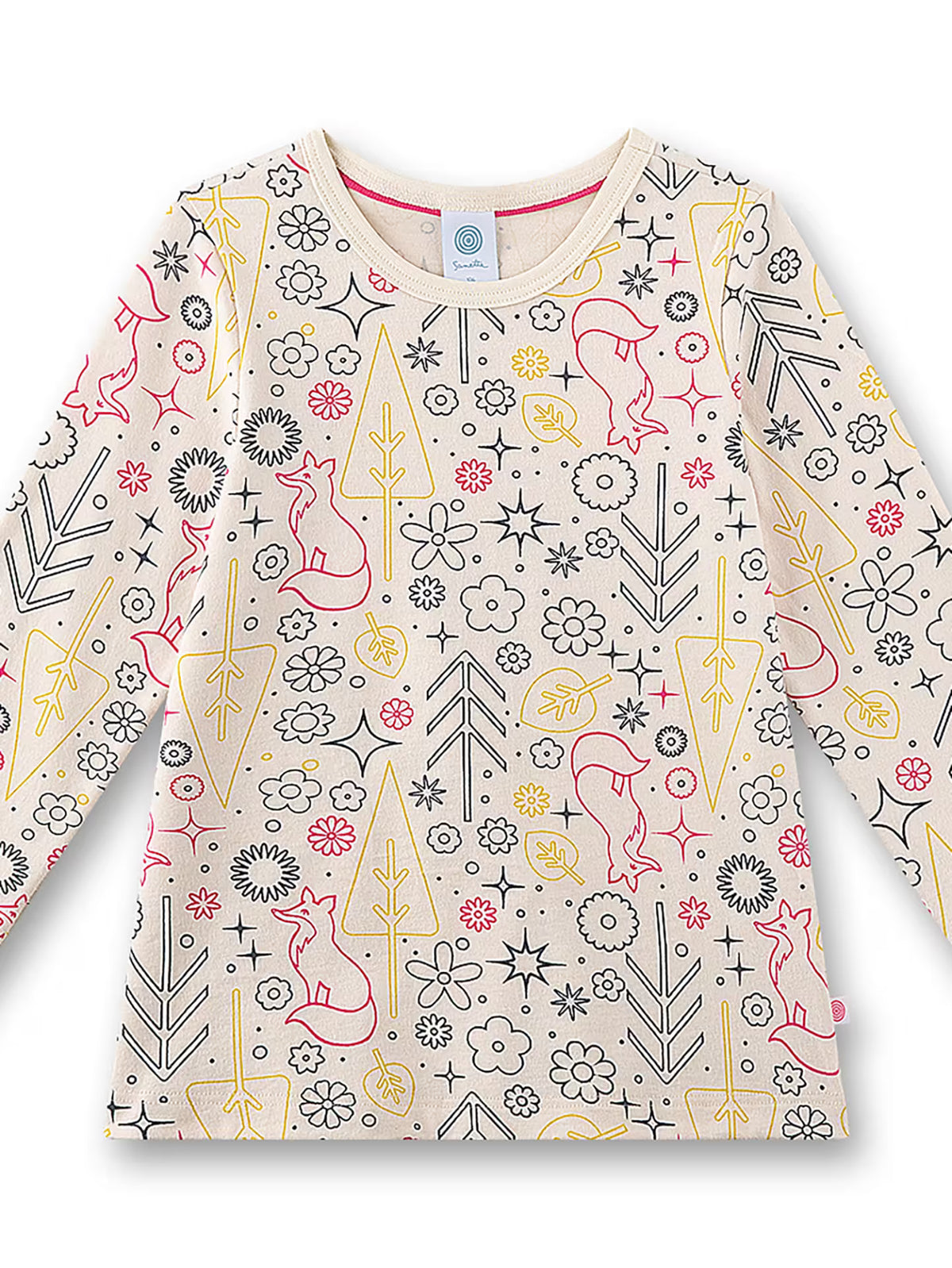 Sanetta Mädchen-Schlafanzug lang beige