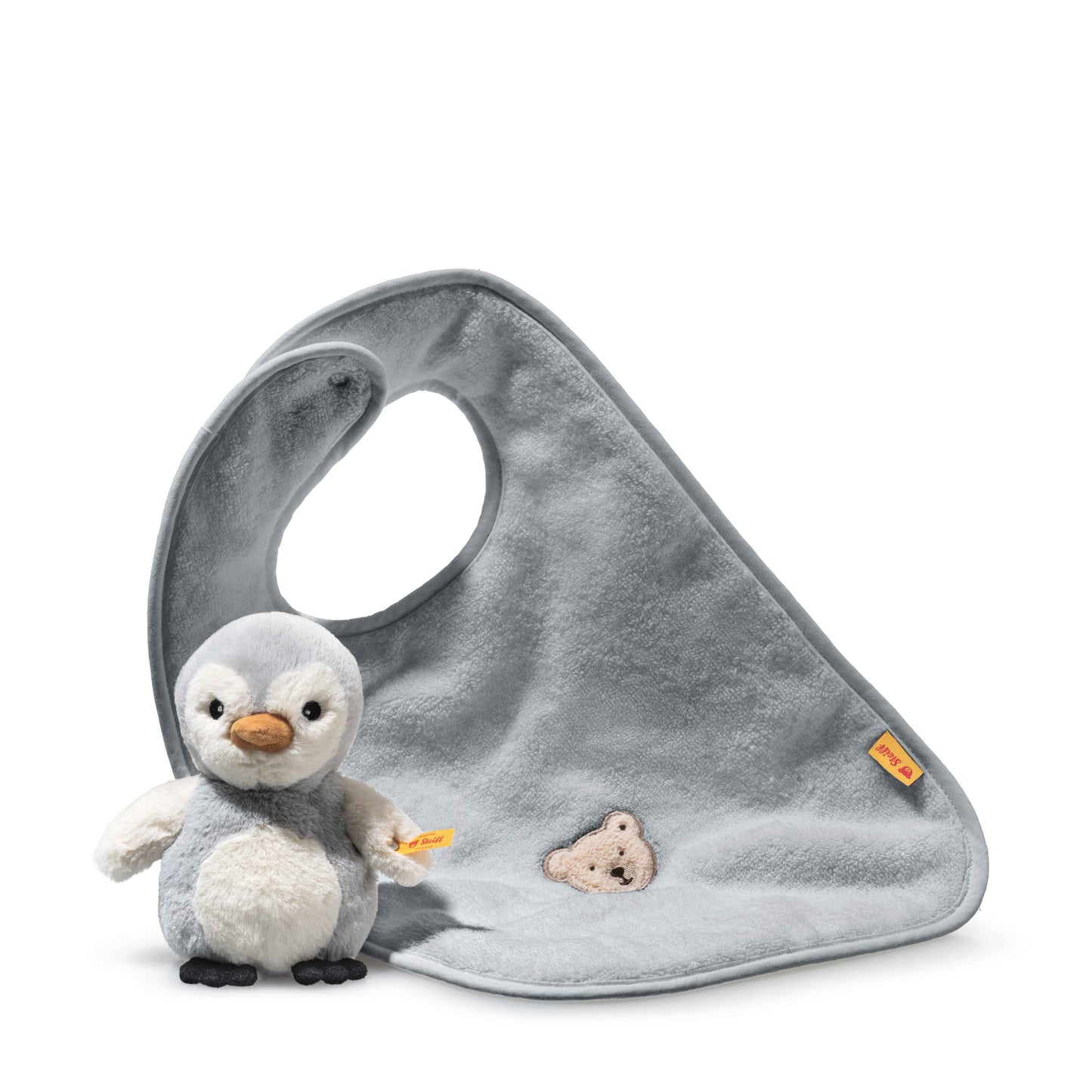 Steiff Geschenkset Lio Pinguin mit Rassel und Latz