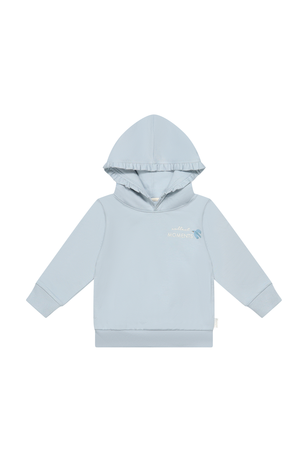 Leevje oversized Hoodie 'collect moments' mit Rüschenkapuze