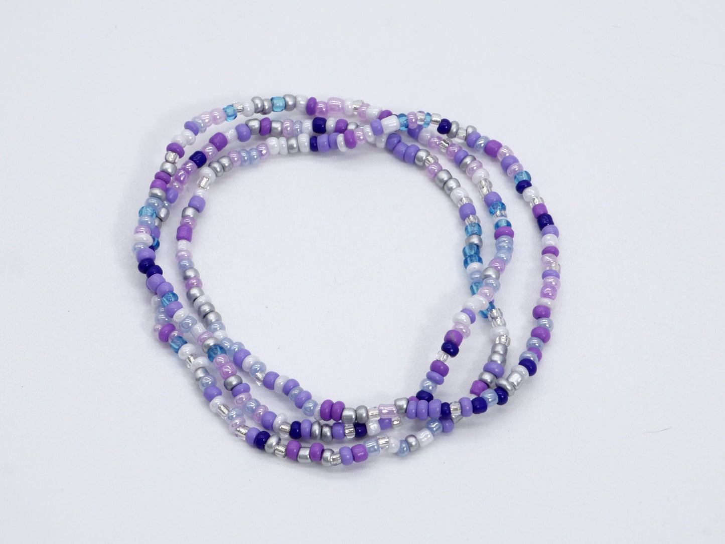 KisMe 3-er Set Armband Glasperlen lila