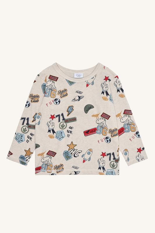 Hust & Claire Langarmshirt Anton Badges