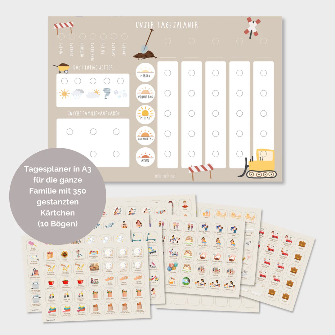 inliebekind Tagesplaner/Familienplaner inkl Symbole BAGGER