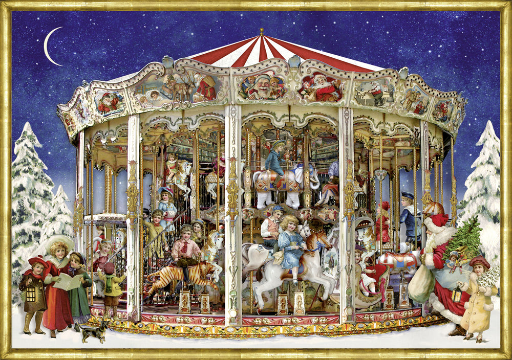 Nostalgisches Weihnachtskarussell, Adventskalender A4