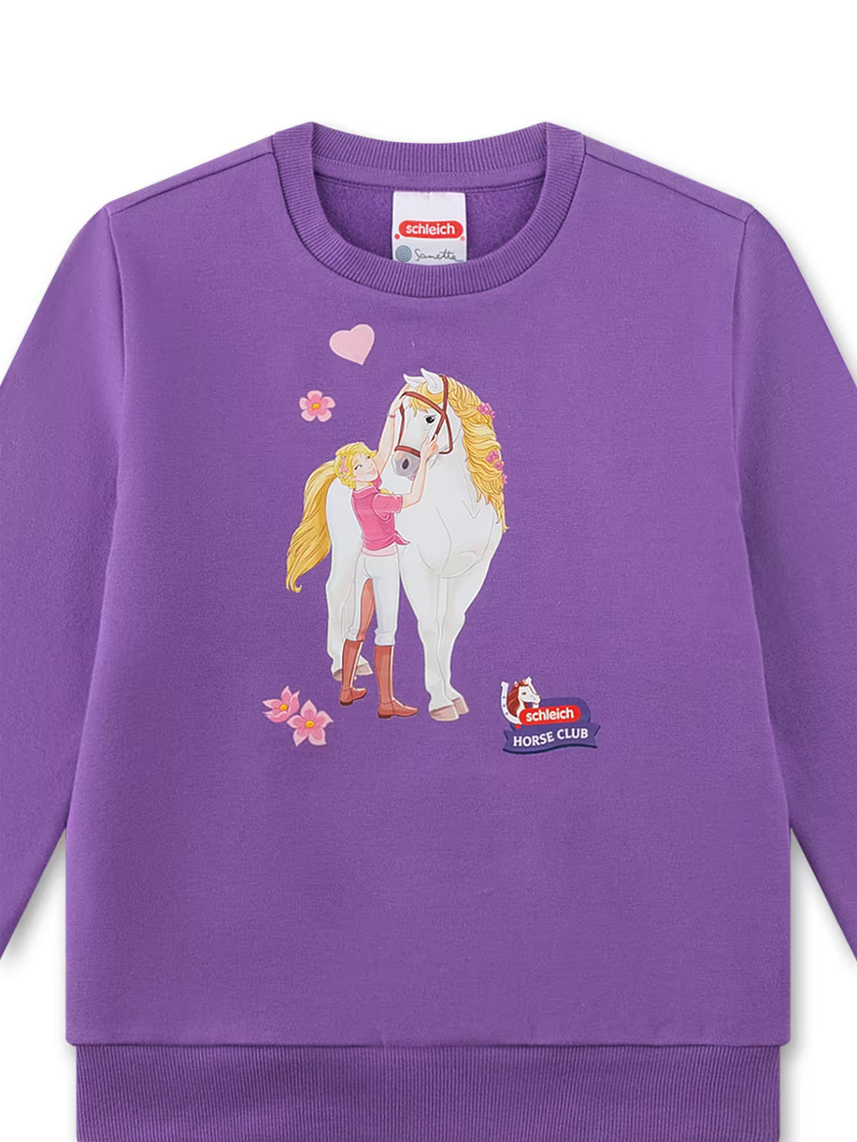 Sanetta Kinder-Sweatshirt Lila Horse Club
