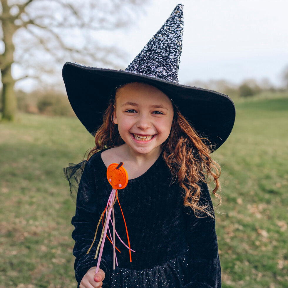 Rockahula Halloween Pailletten Samt Hexen Hut (3-10Jahre)