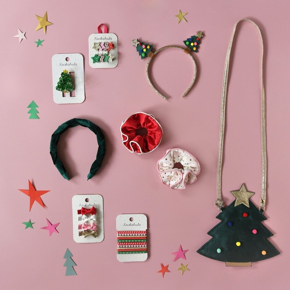 Rockahula X-Mas Festliche Doppel Rüschen Scrunchies