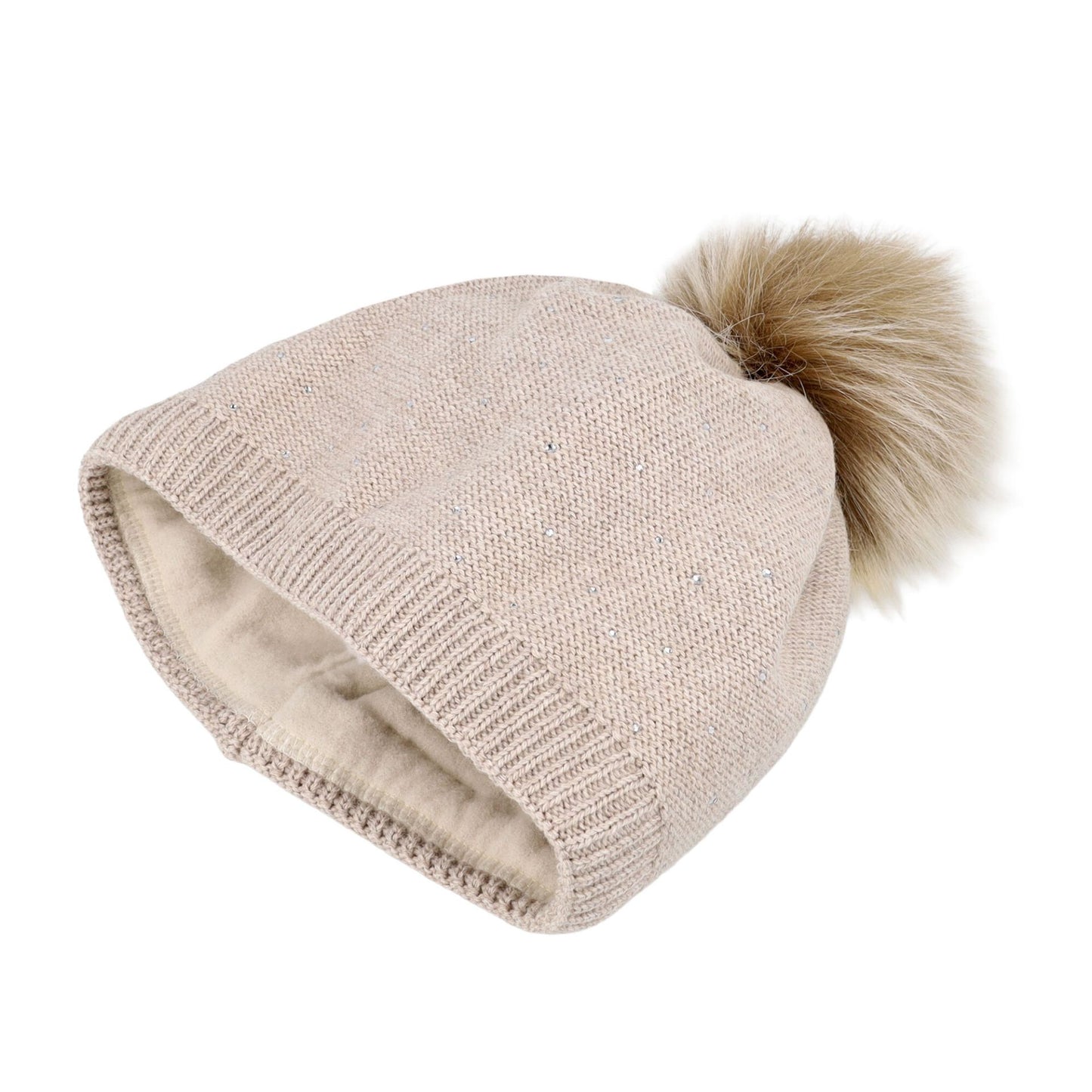 maximo KIDS GIRL-Mütze Pompon Strass