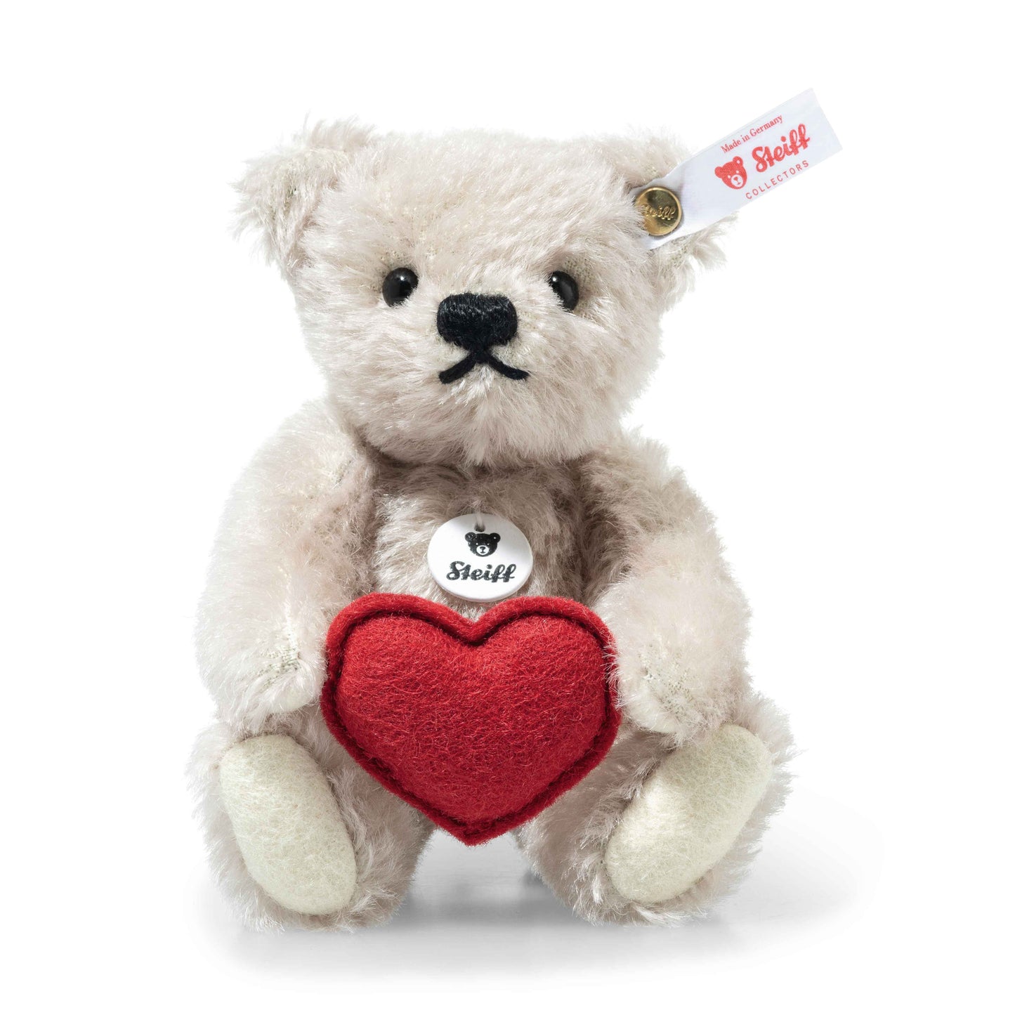Steiff Teddybär mit Herz 13cm RMS silber