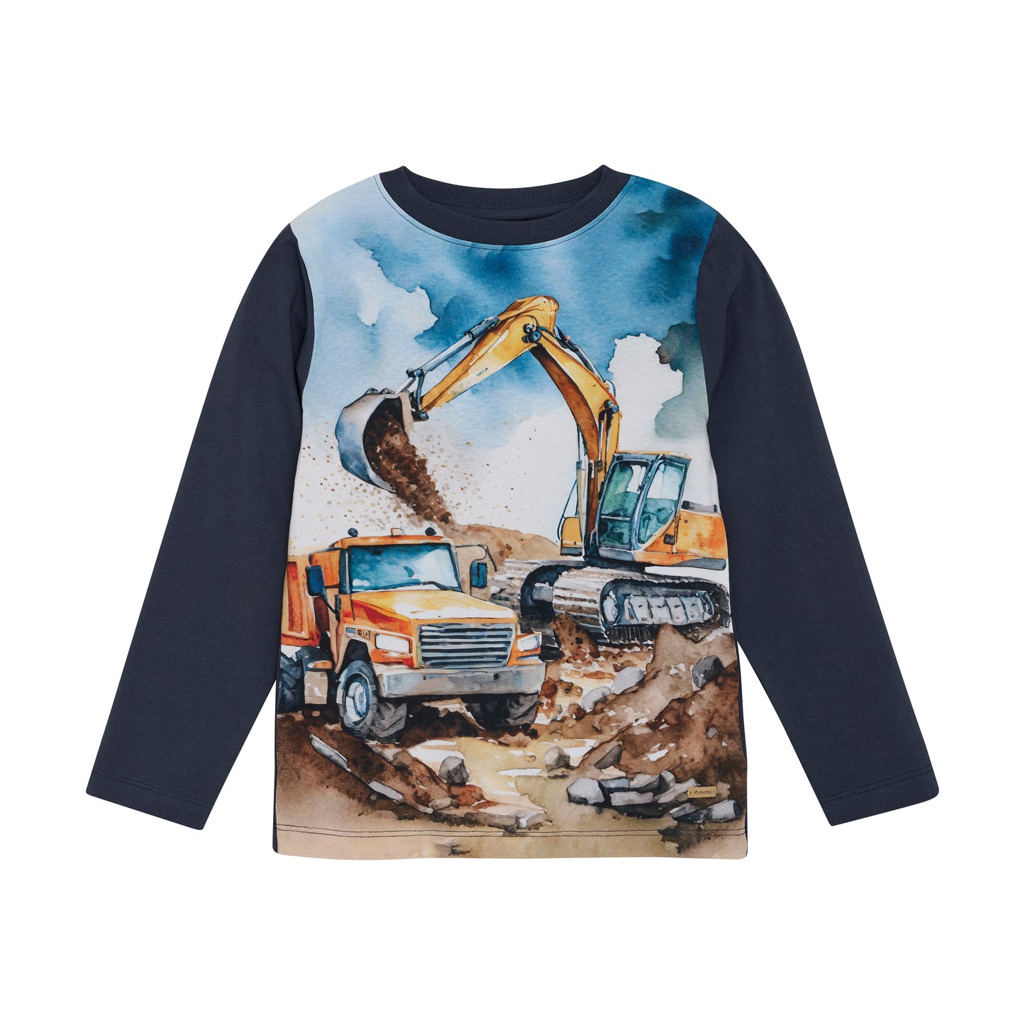 Minymo Langarmshirt Baustellen Print