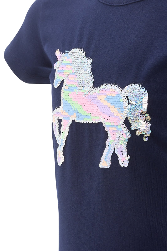 Happy Girls T-Shirt Pailletten-Einhorn