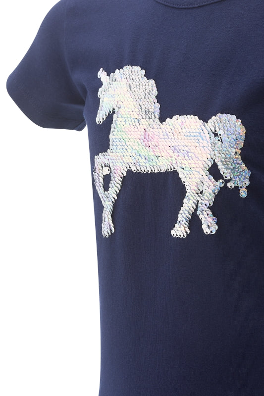 Happy Girls T-Shirt Pailletten-Einhorn