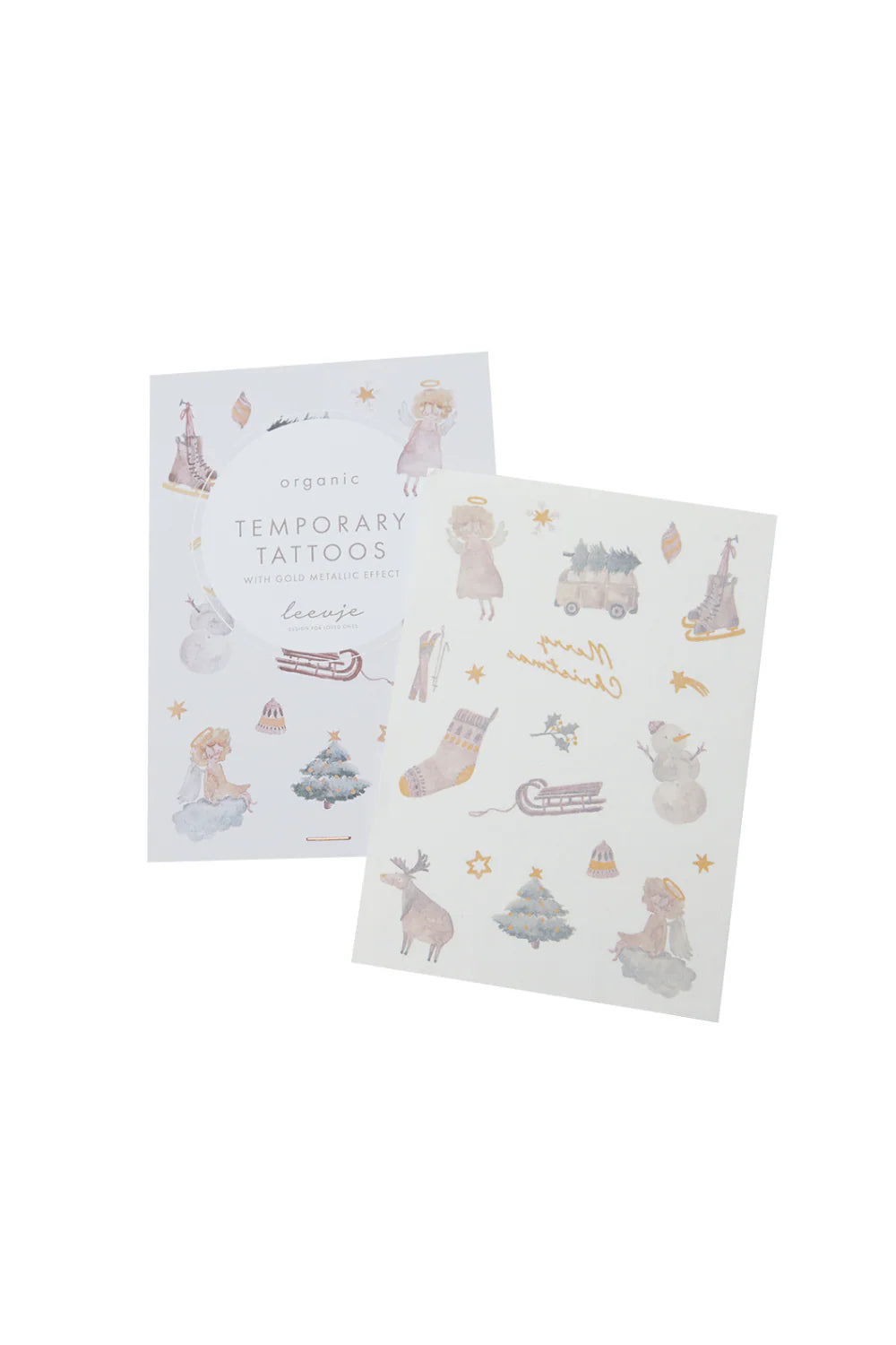 Leevje ORGANIC TATTOOS "CHRISTMAS" mit Goldfolie