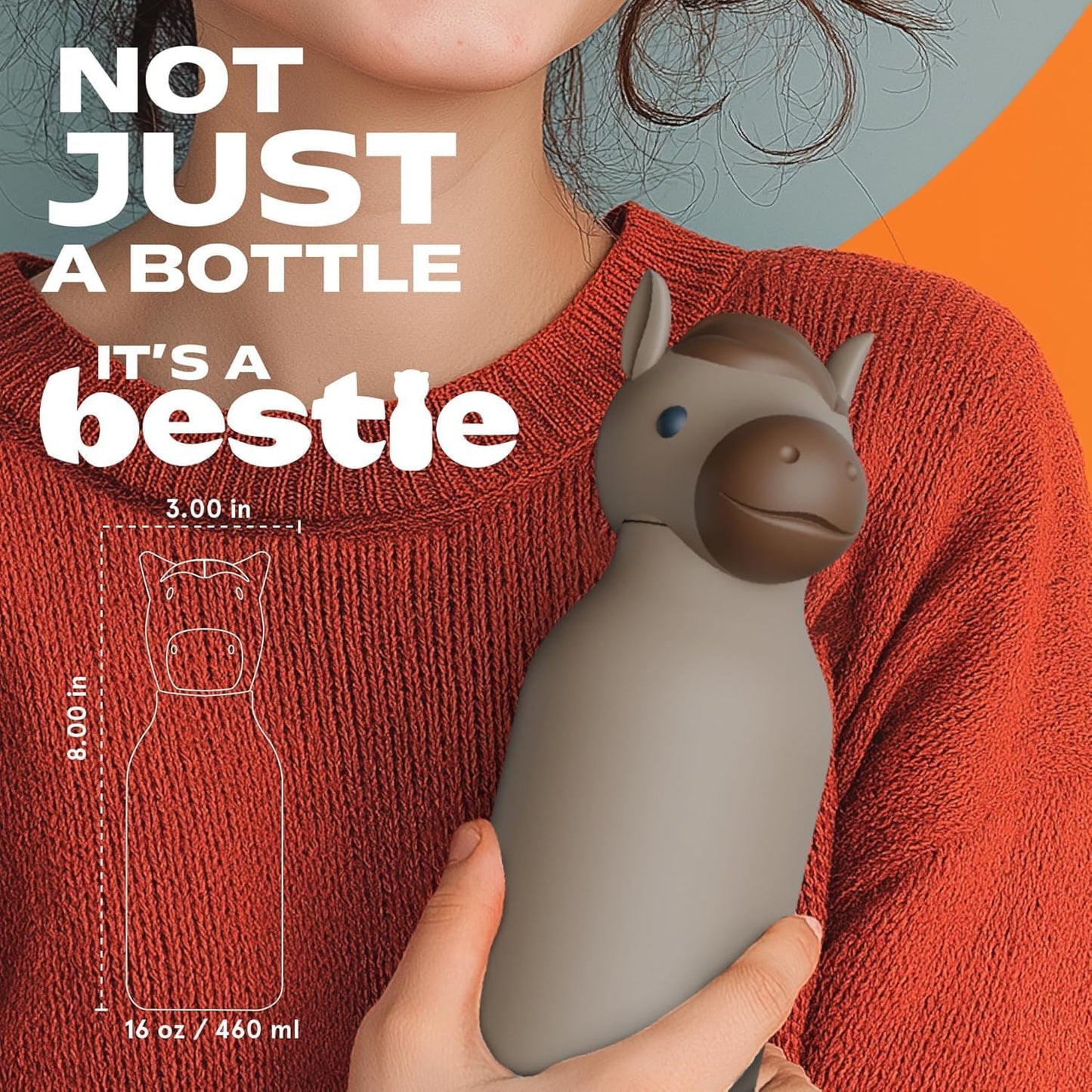 ASOBU® Bestie Trinkflasche 475ml Pferd