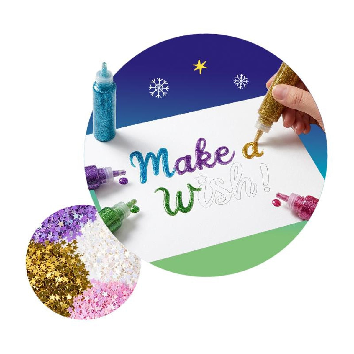 Make a Wish Glitzer Kleber 6er-Set