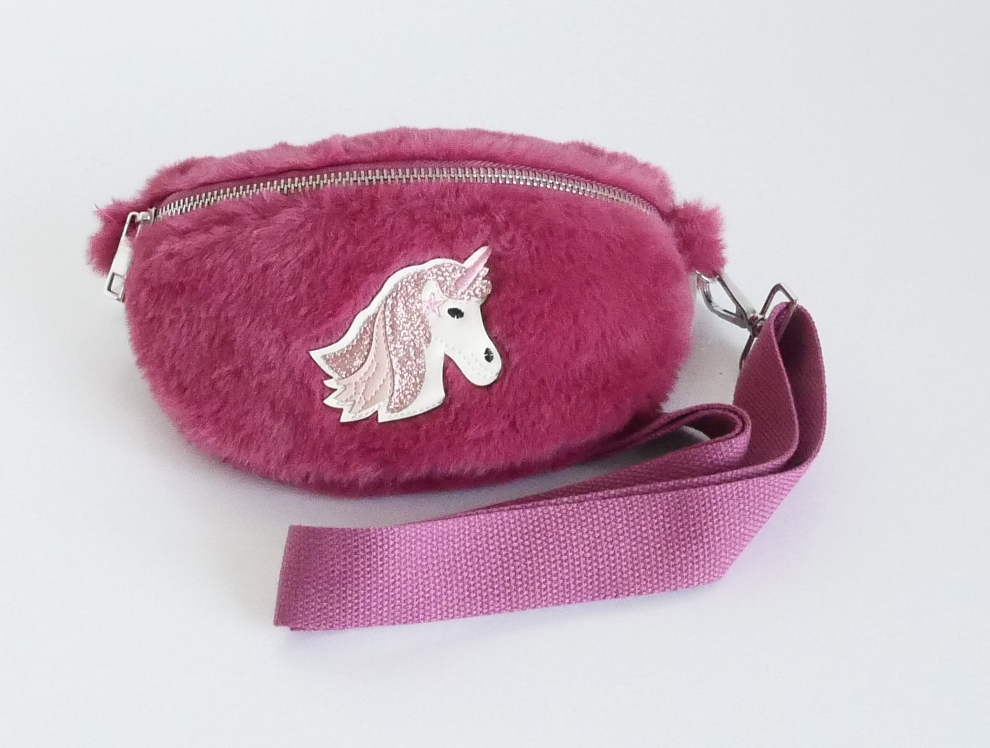 KisMe Sidebag Einhorn Plüsch fuchsia