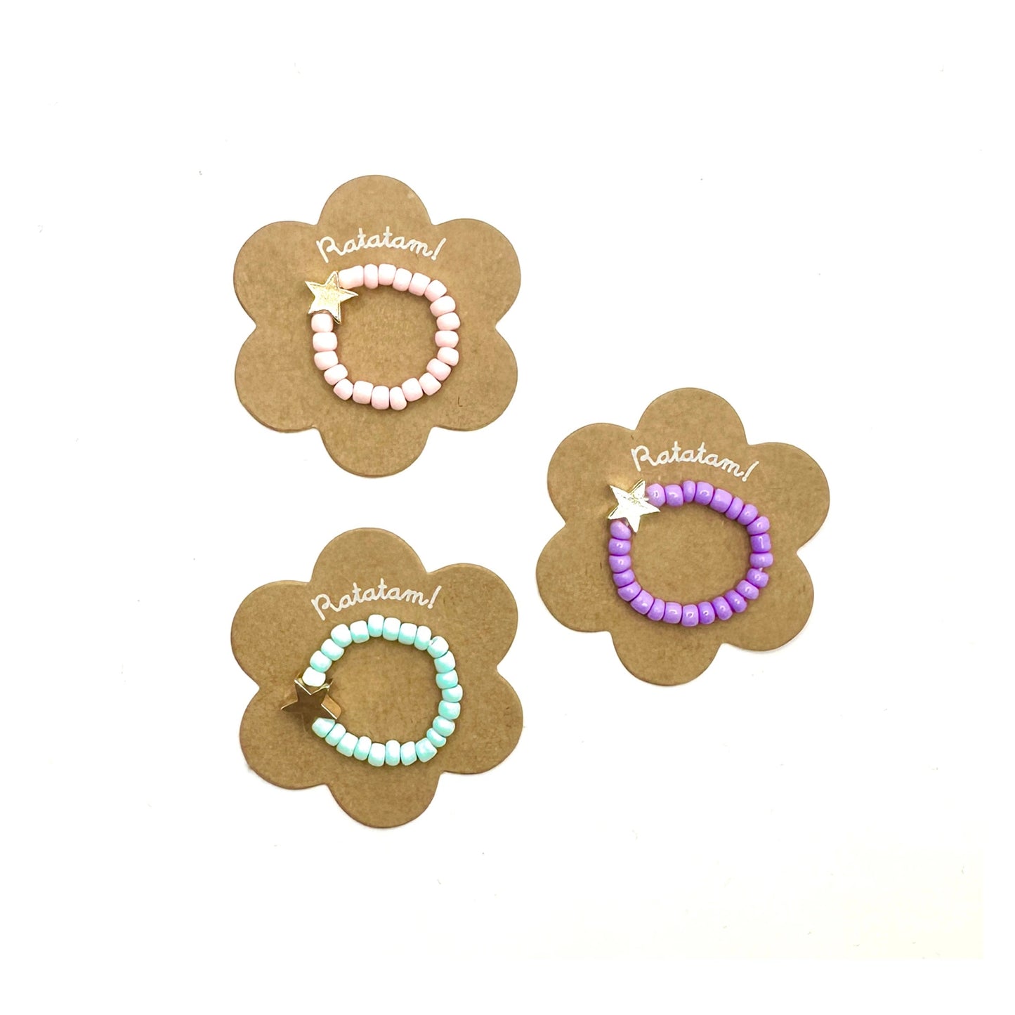 Ratatam! Elastischer Ring mit Stern - lila