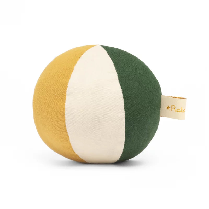 Ratatam! Baumwoll Baby Ball 10cm multicolor mustard