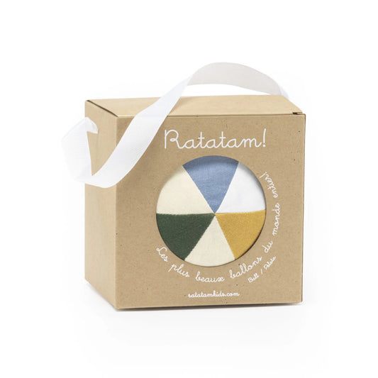 Ratatam! Baumwoll Baby Ball 10cm multicolor mustard