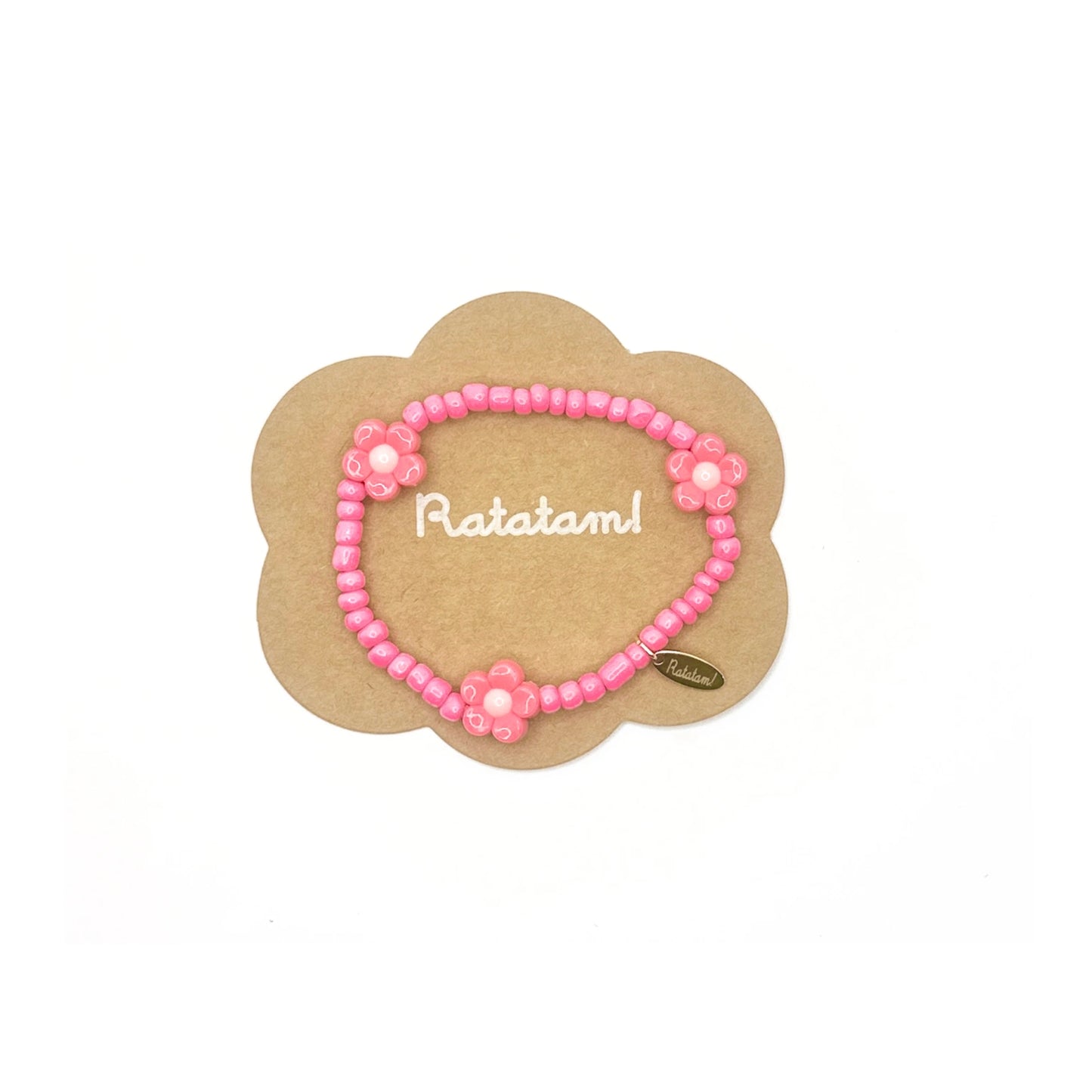 Ratatam! Elastisches Armband Blume - fuchsia