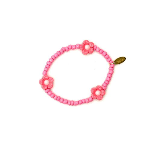 Ratatam! Elastisches Armband Blume - fuchsia