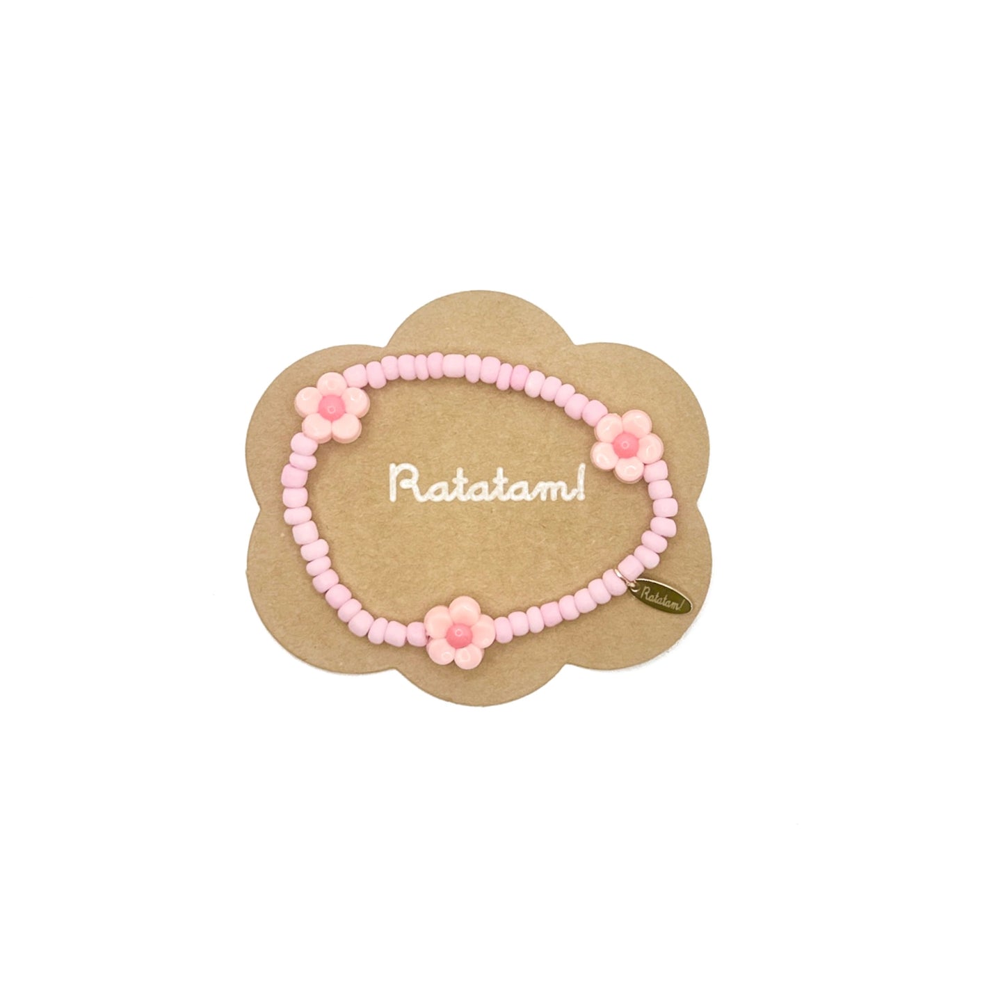 Ratatam! Elastisches Armband Blume - hellrosa
