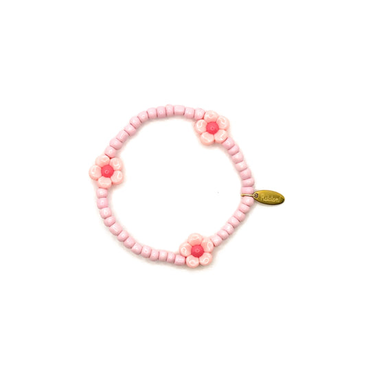 Ratatam! Elastisches Armband Blume - hellrosa