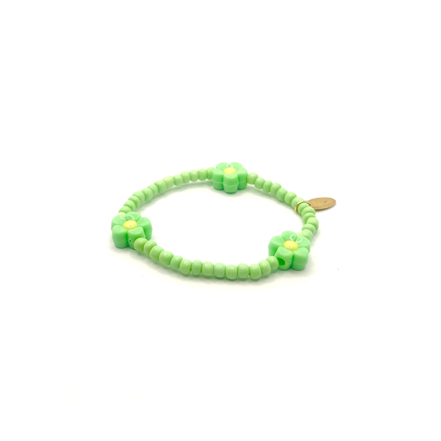 Ratatam! Elastisches Armband Blume - grün