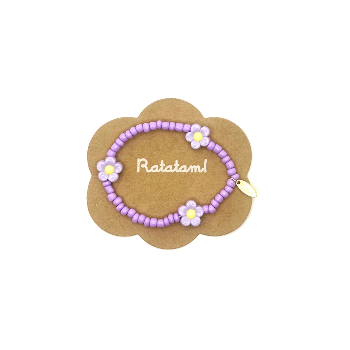 Ratatam! Elastisches Armband Blume - lila