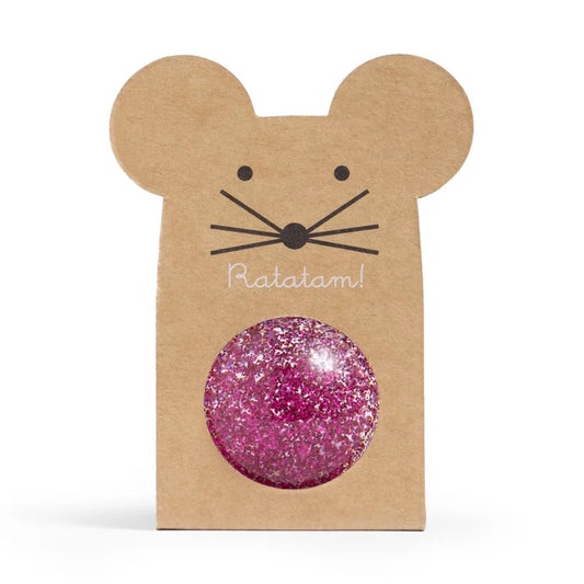 Ratatam! Mouse Bouncy Ball pink glitter 43mm