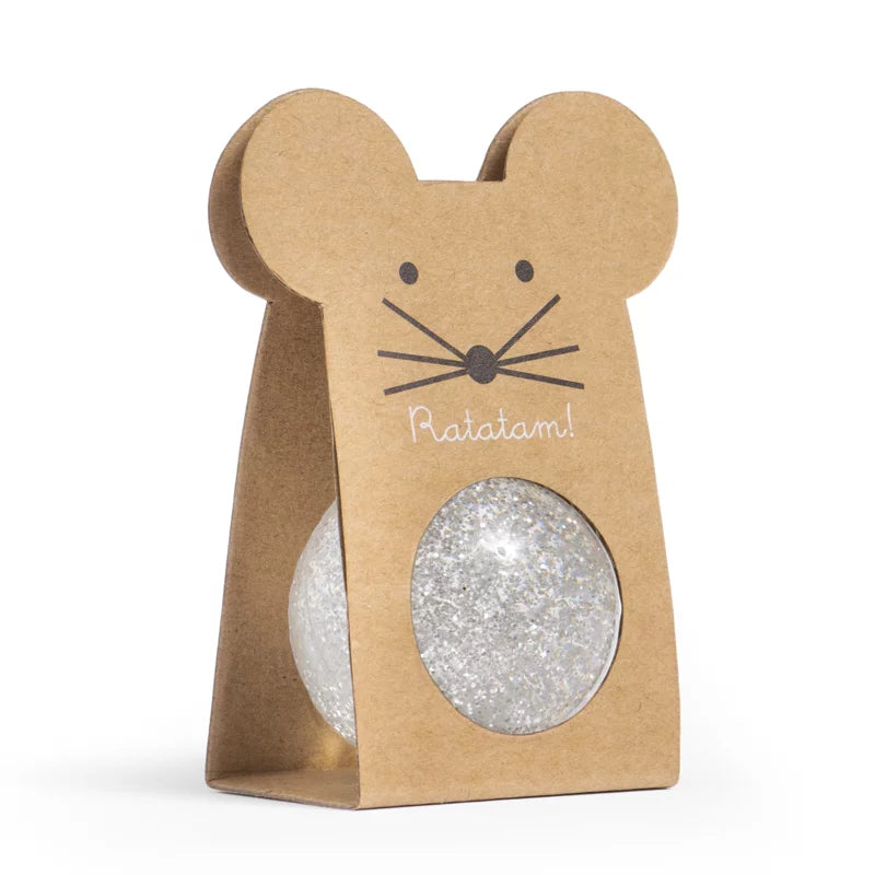 Ratatam! Mouse Bouncy Ball silver glitter 43mm