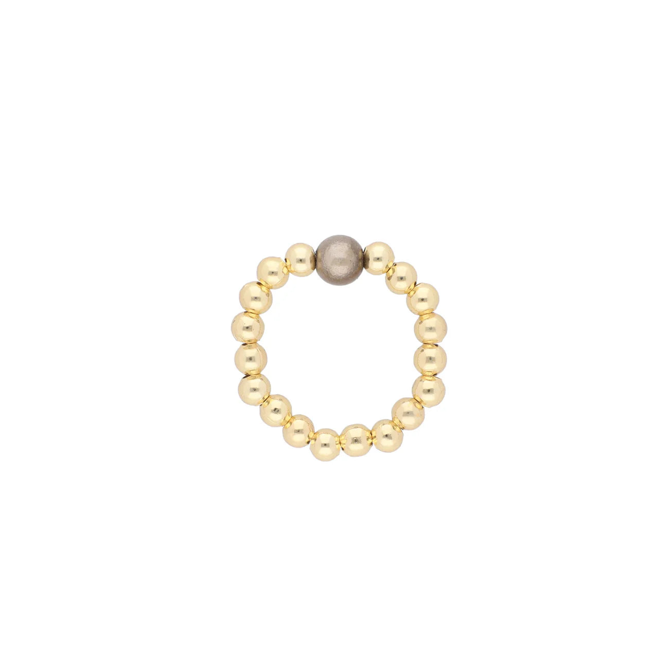 Magic Pearl Stretch Ring Gold - Taupe