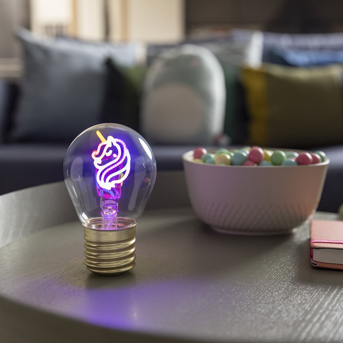 Legami Dekorative Glühbirnenförmige Tischlampe - Einhorn