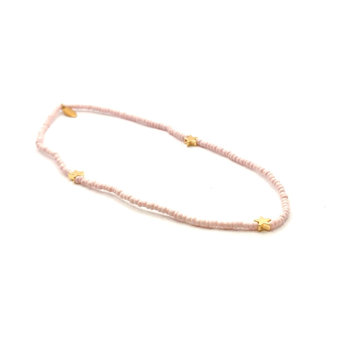 Ratatam! Elastische Halskette mit Sternen – rosa