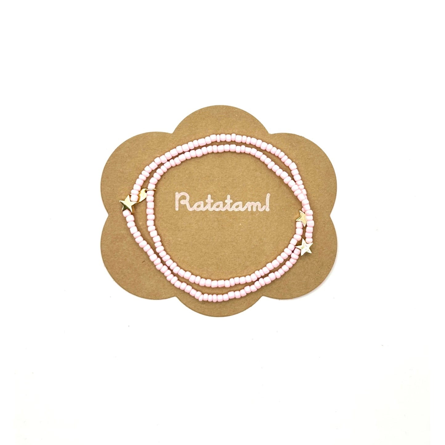 Ratatam! Elastische Halskette mit Sternen – rosa