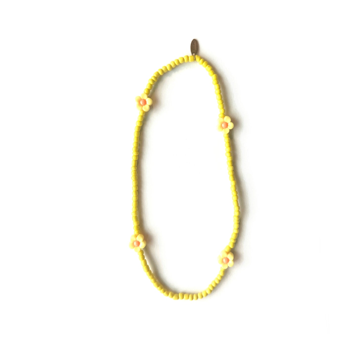Ratatam! Elastische Halskette mit Blumen - gelb