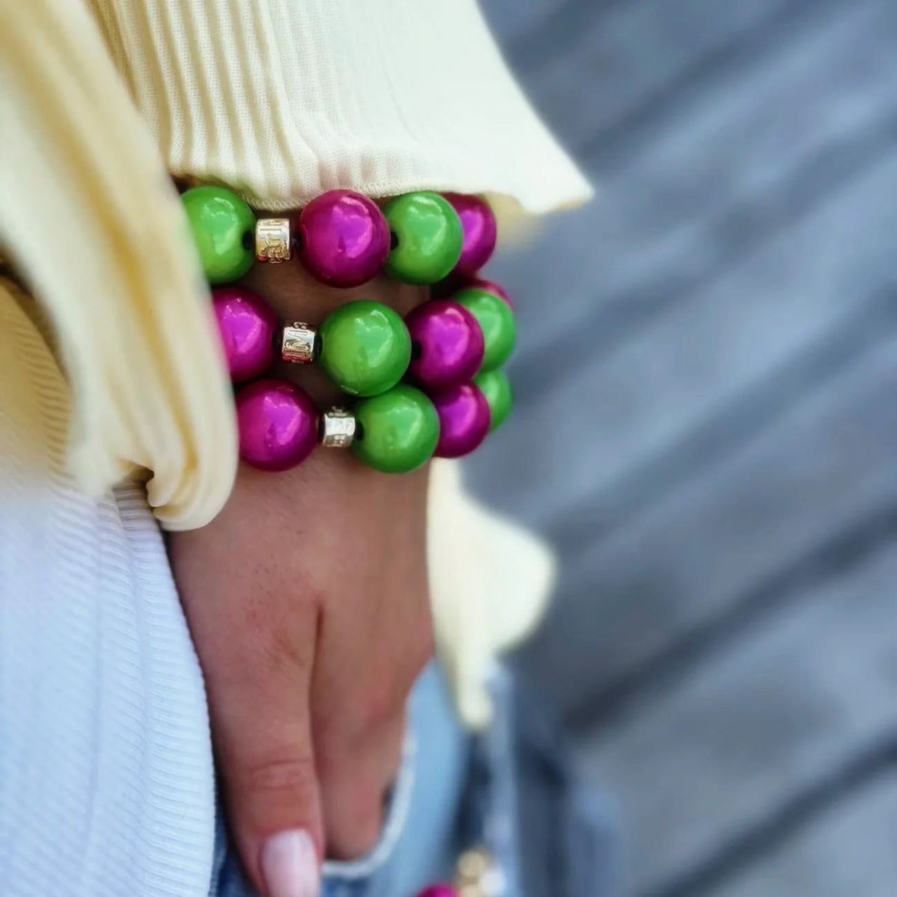 Magic Pearl Bali Vibe Perlenarmband - Statement (18mm)