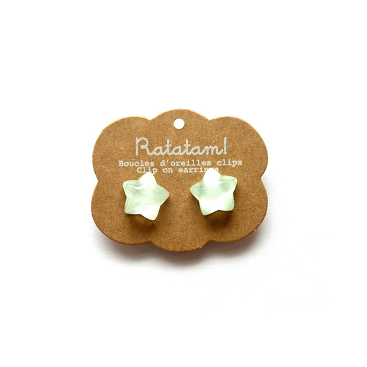 Ratatam! Ohrclips Sterne grün