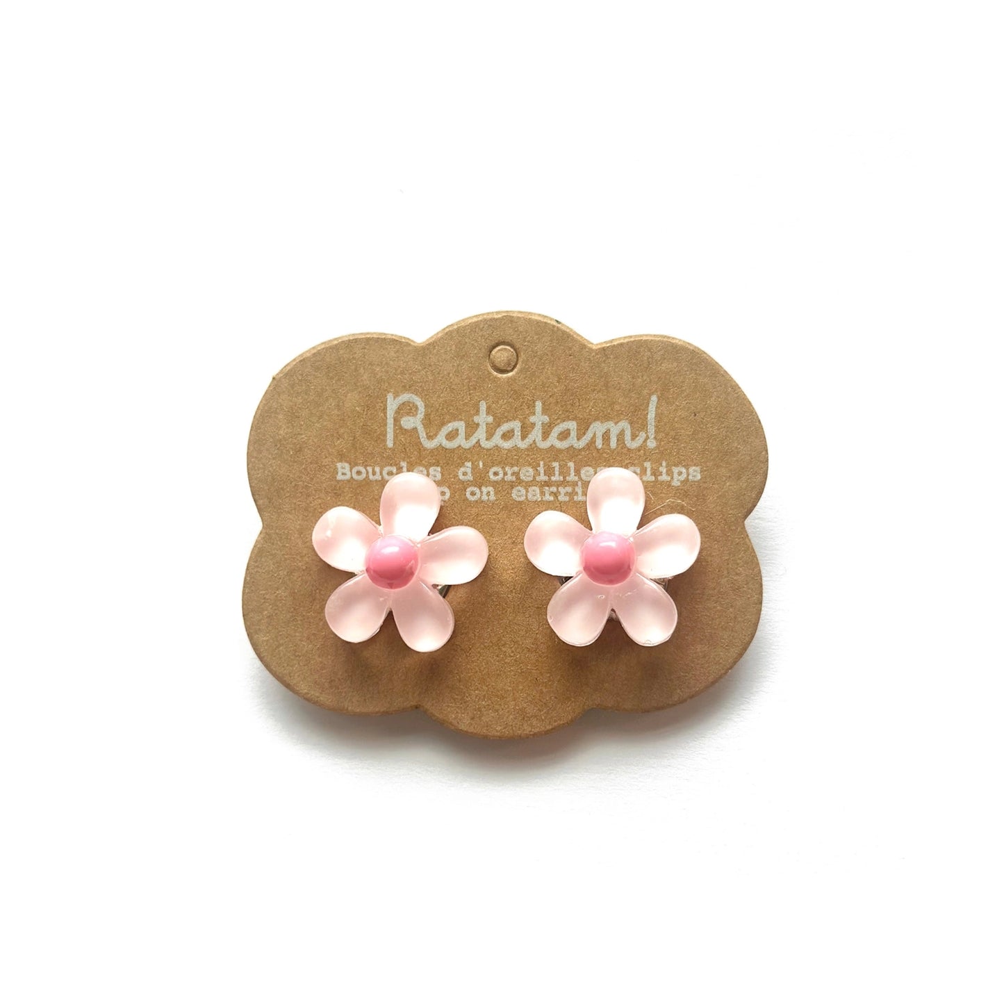 Ratatam! Ohrclips Blumen rosa/dunkelrosa