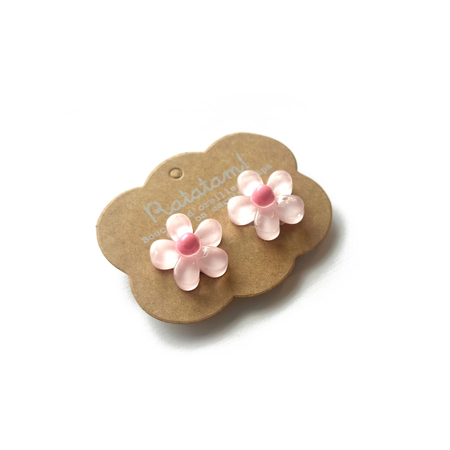 Ratatam! Ohrclips Blumen rosa/dunkelrosa