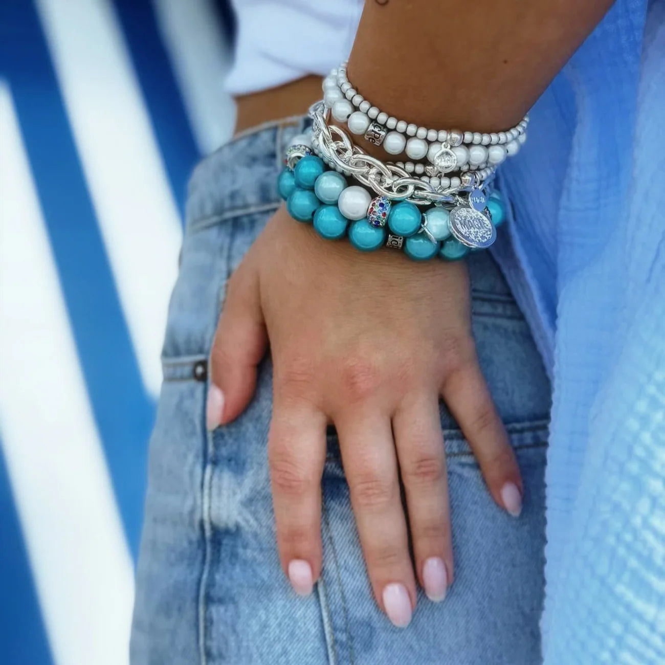 Magic Pearl Santorini Bay Perlenarmband