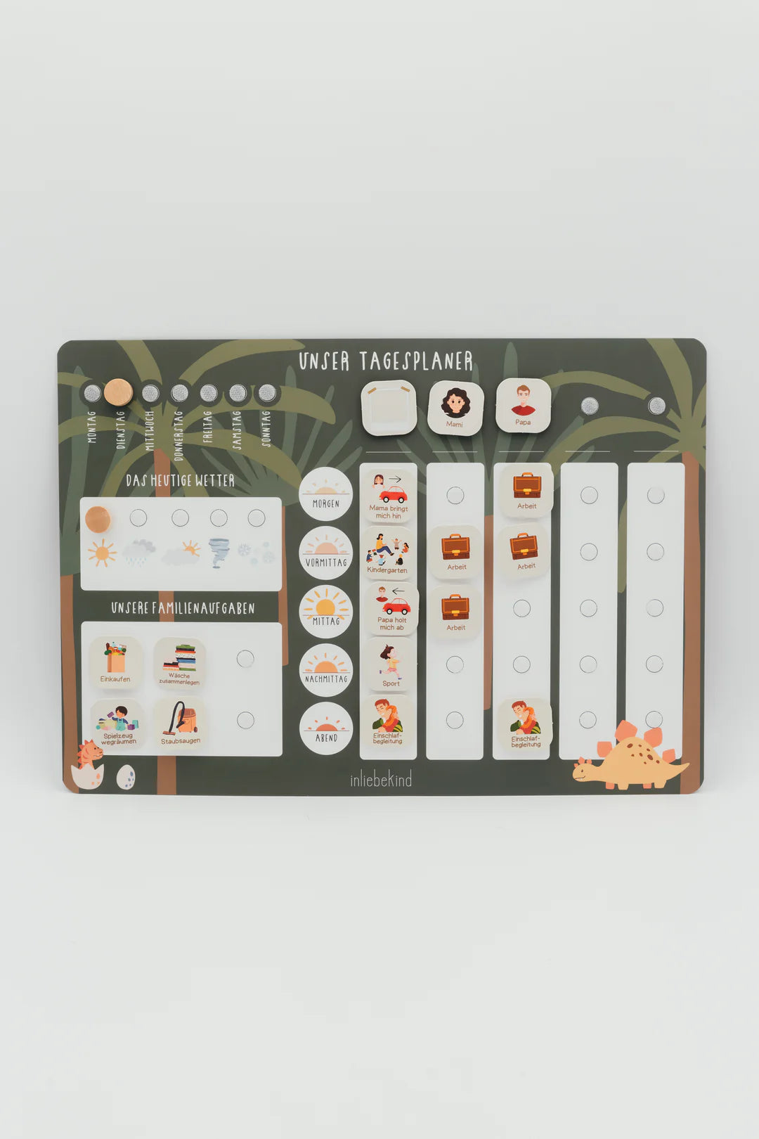 inliebekind Tagesplaner/Familienplaner inkl Symbole DINO